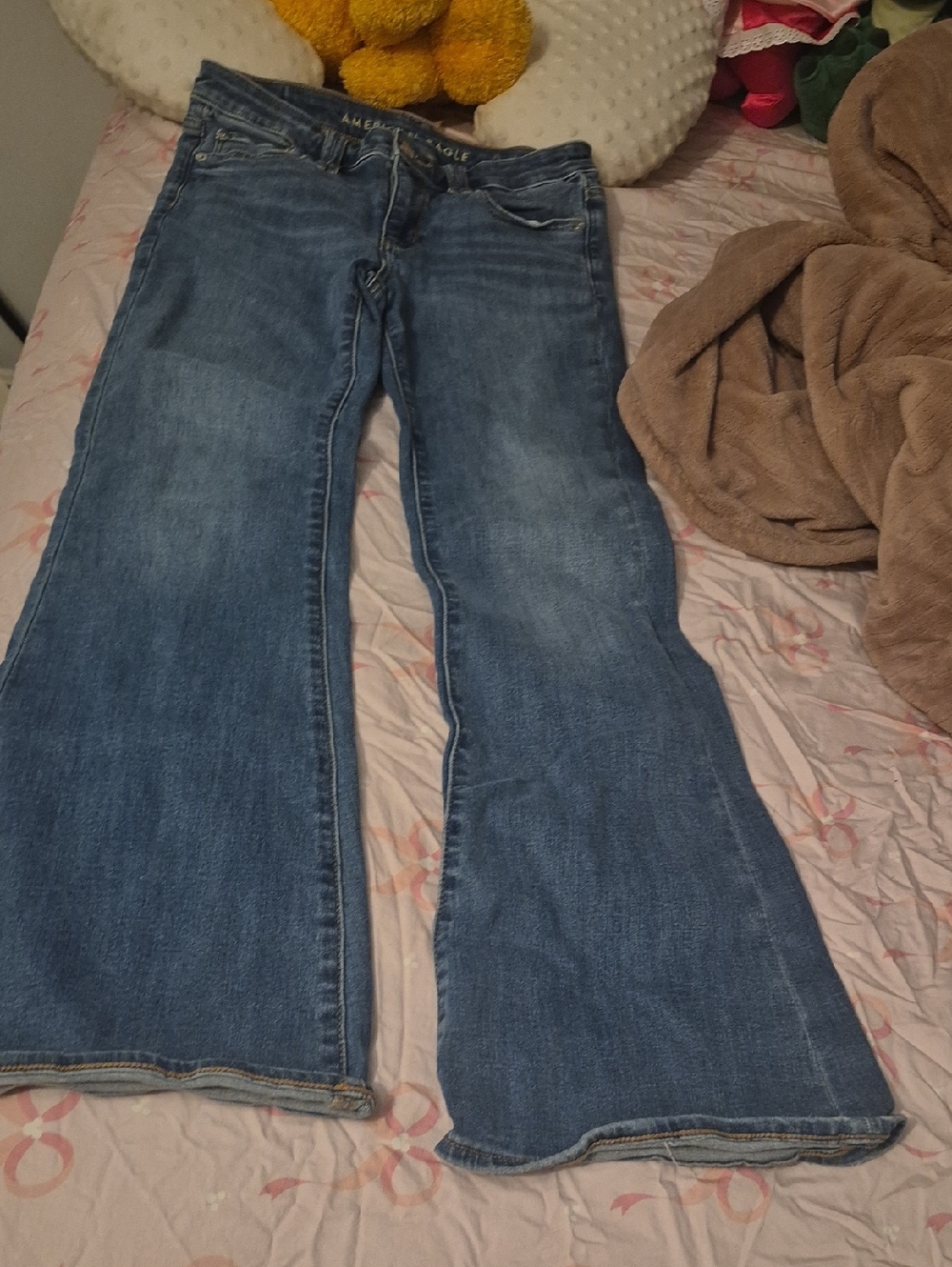 American Eagle Outfitters Medium Blue Flare Jeans - Wide Leg
